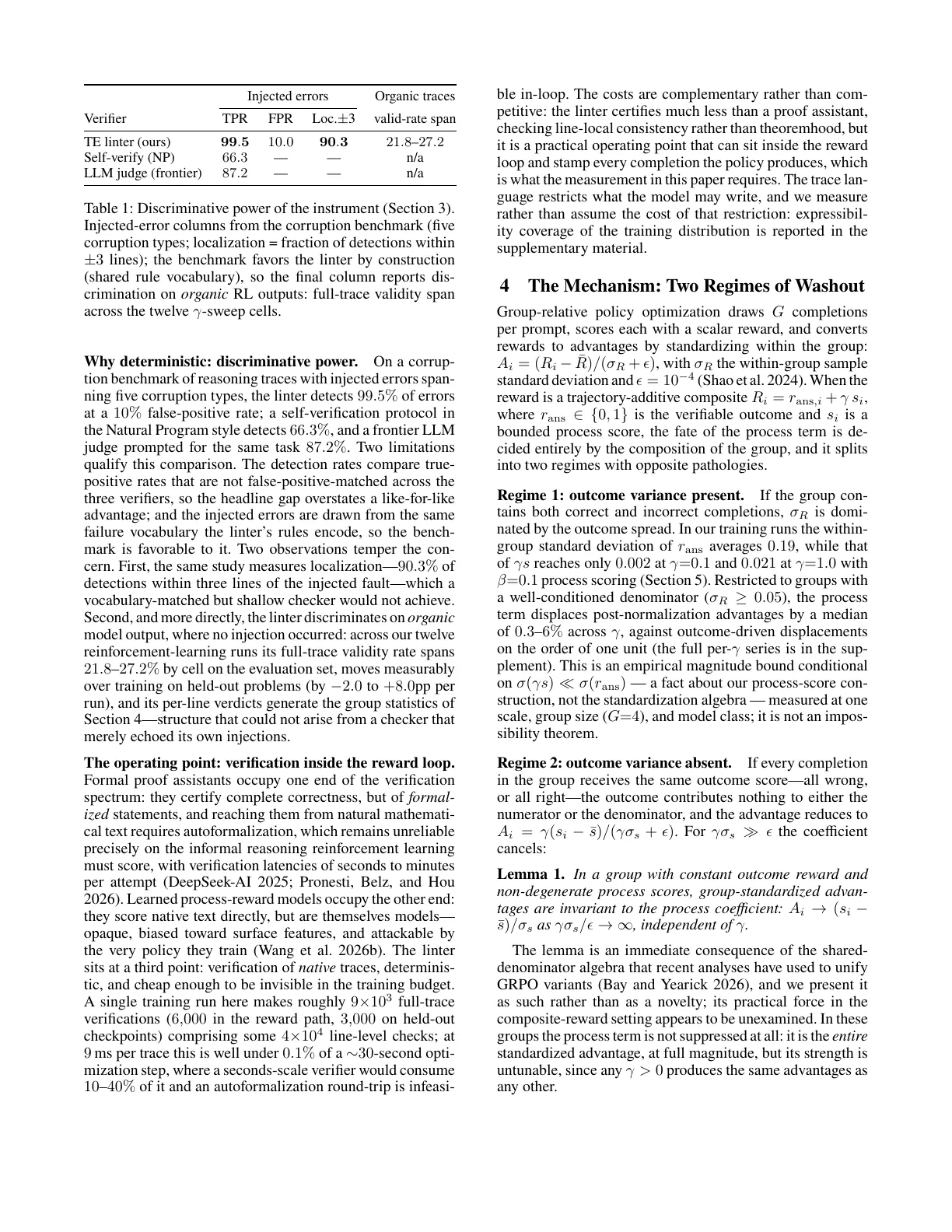 Page 3 of Why Additive Process Rewards Wash Out in Group-Normalized Reinforcement Learning — and What It Takes to Measure It