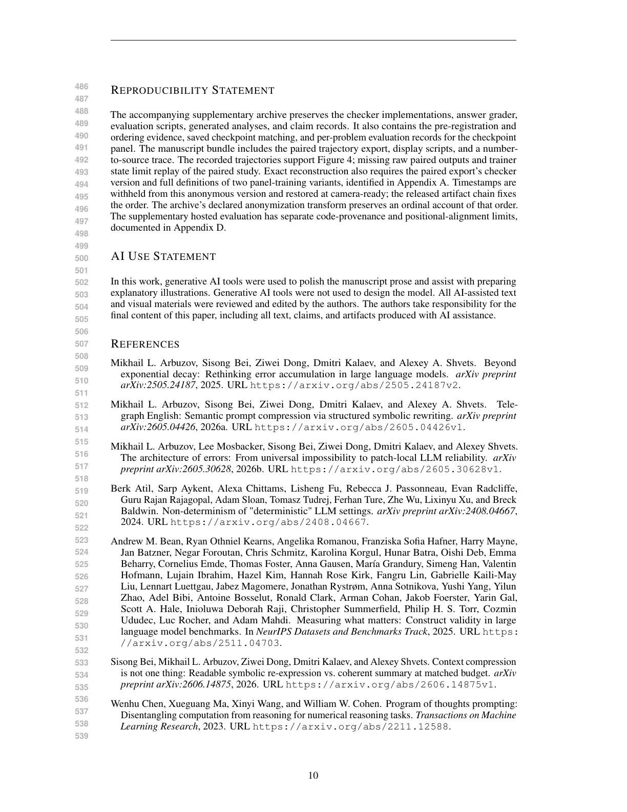 Page 10 of Measuring Answer Accuracy and Trace Verifiability in Mathematical Reasoning