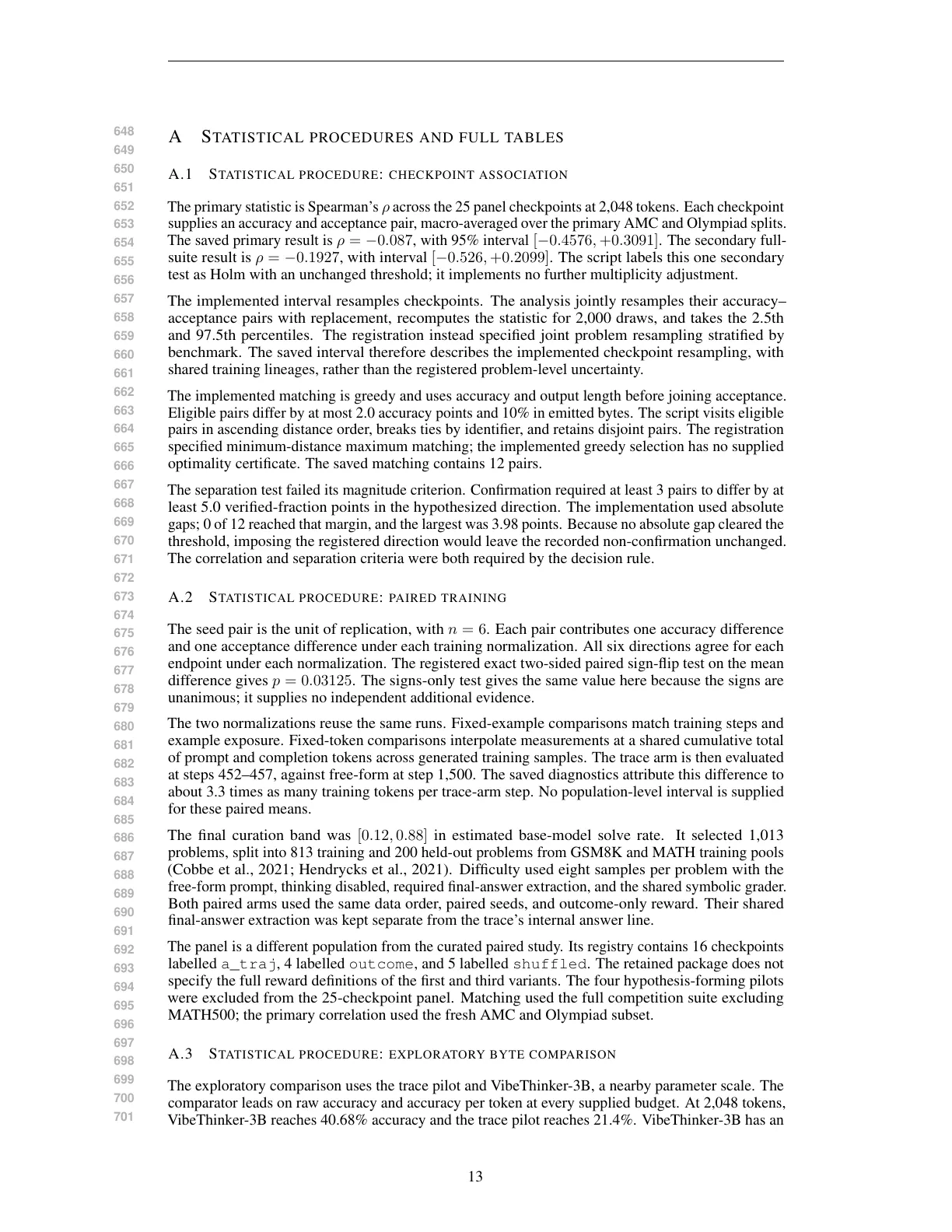 Page 13 of Measuring Answer Accuracy and Trace Verifiability in Mathematical Reasoning