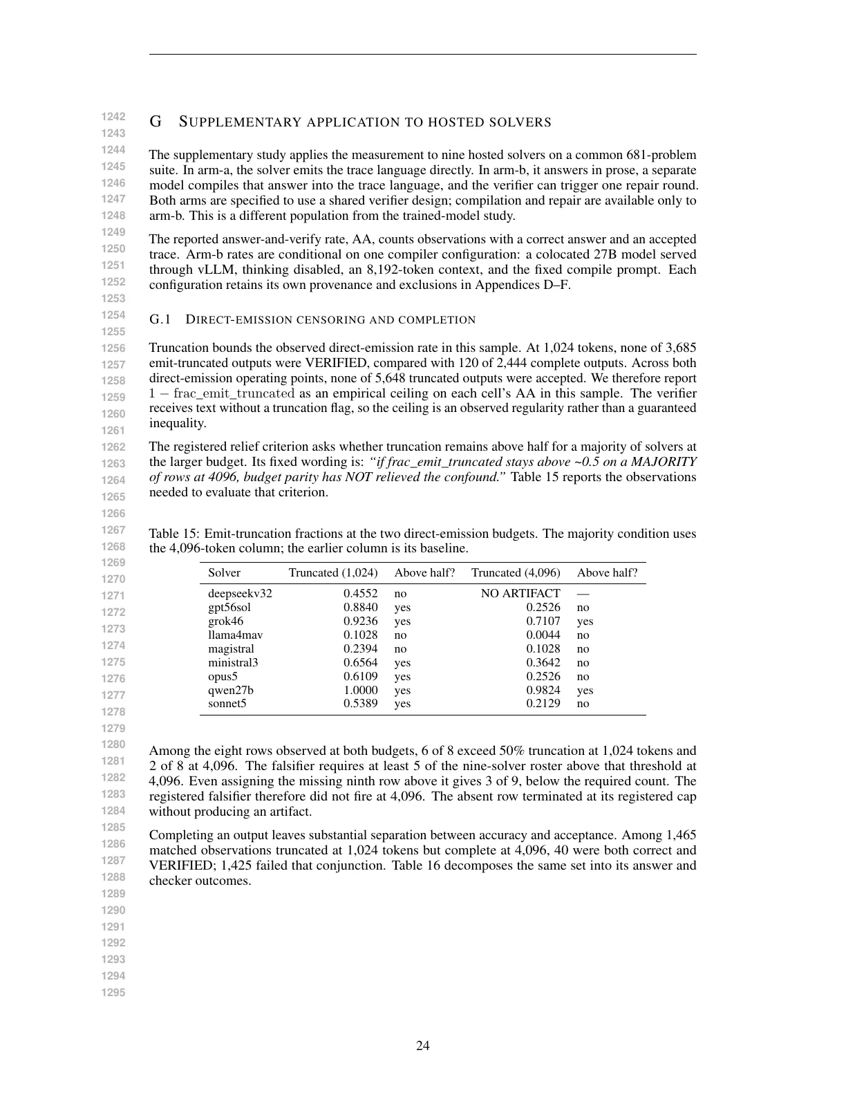 Page 24 of Measuring Answer Accuracy and Trace Verifiability in Mathematical Reasoning