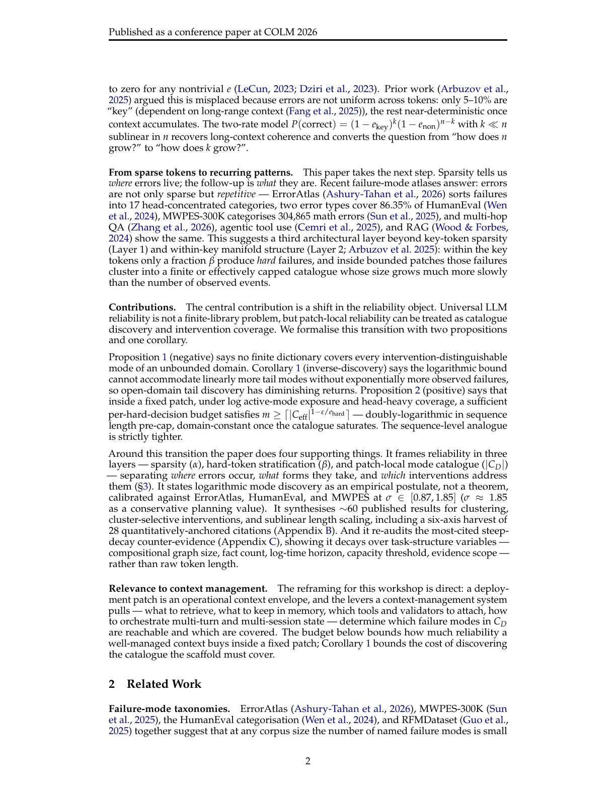 Page 2 of The Architecture of Errors: From Universal Impossibility to Patch-Local LLM Reliability