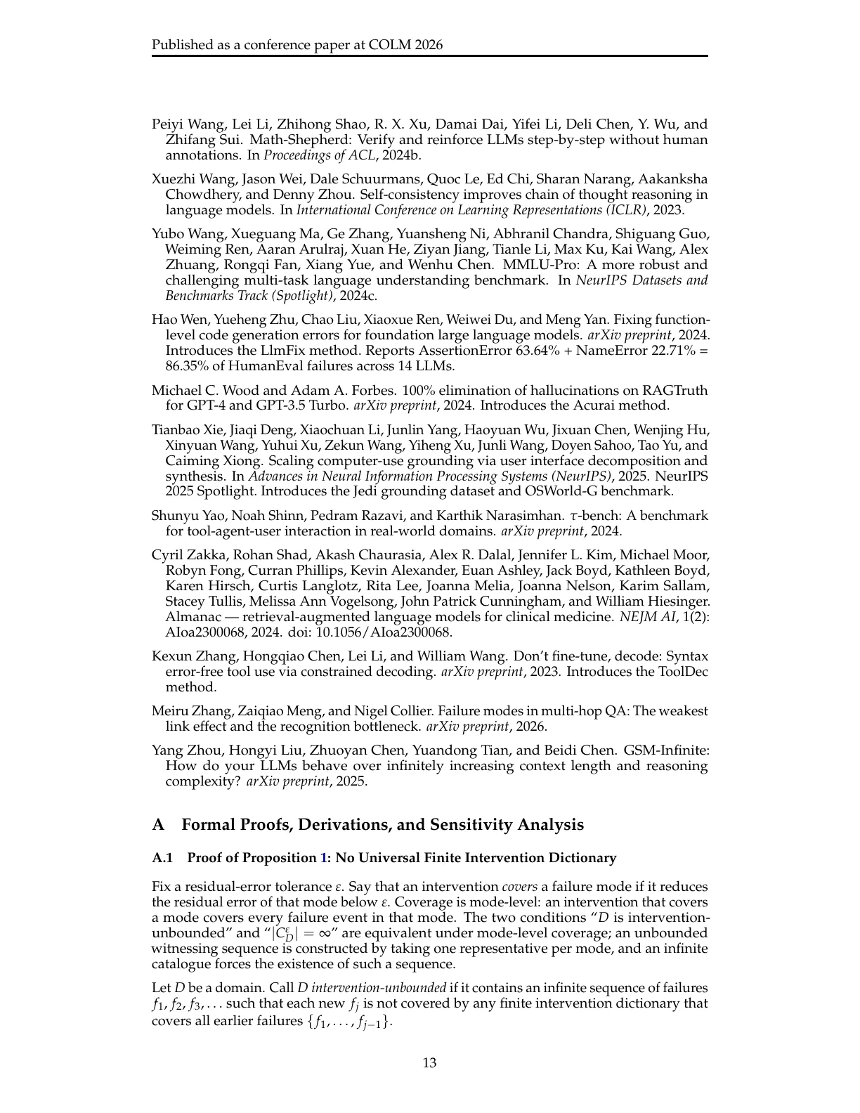 Page 13 of The Architecture of Errors: From Universal Impossibility to Patch-Local LLM Reliability