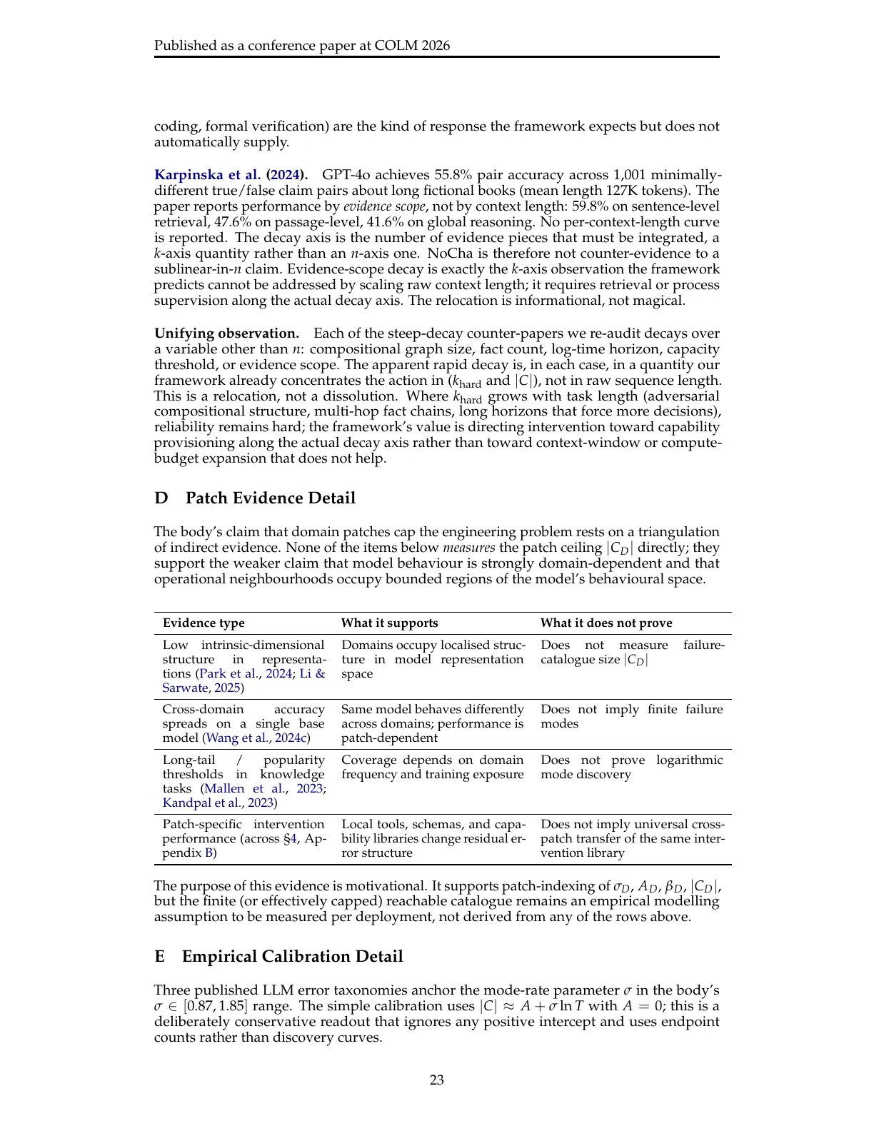 Page 23 of The Architecture of Errors: From Universal Impossibility to Patch-Local LLM Reliability