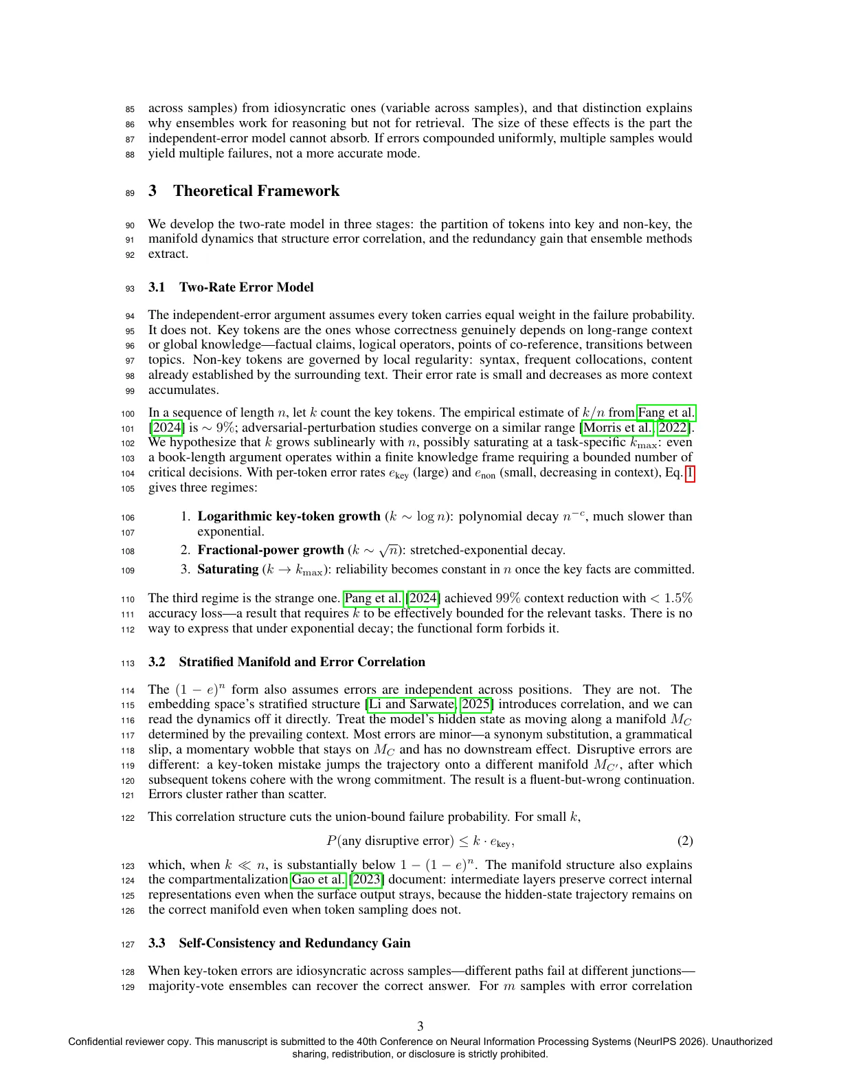 Page 3 of Beyond Exponential Decay: Rethinking Error Accumulation in Large Language Models