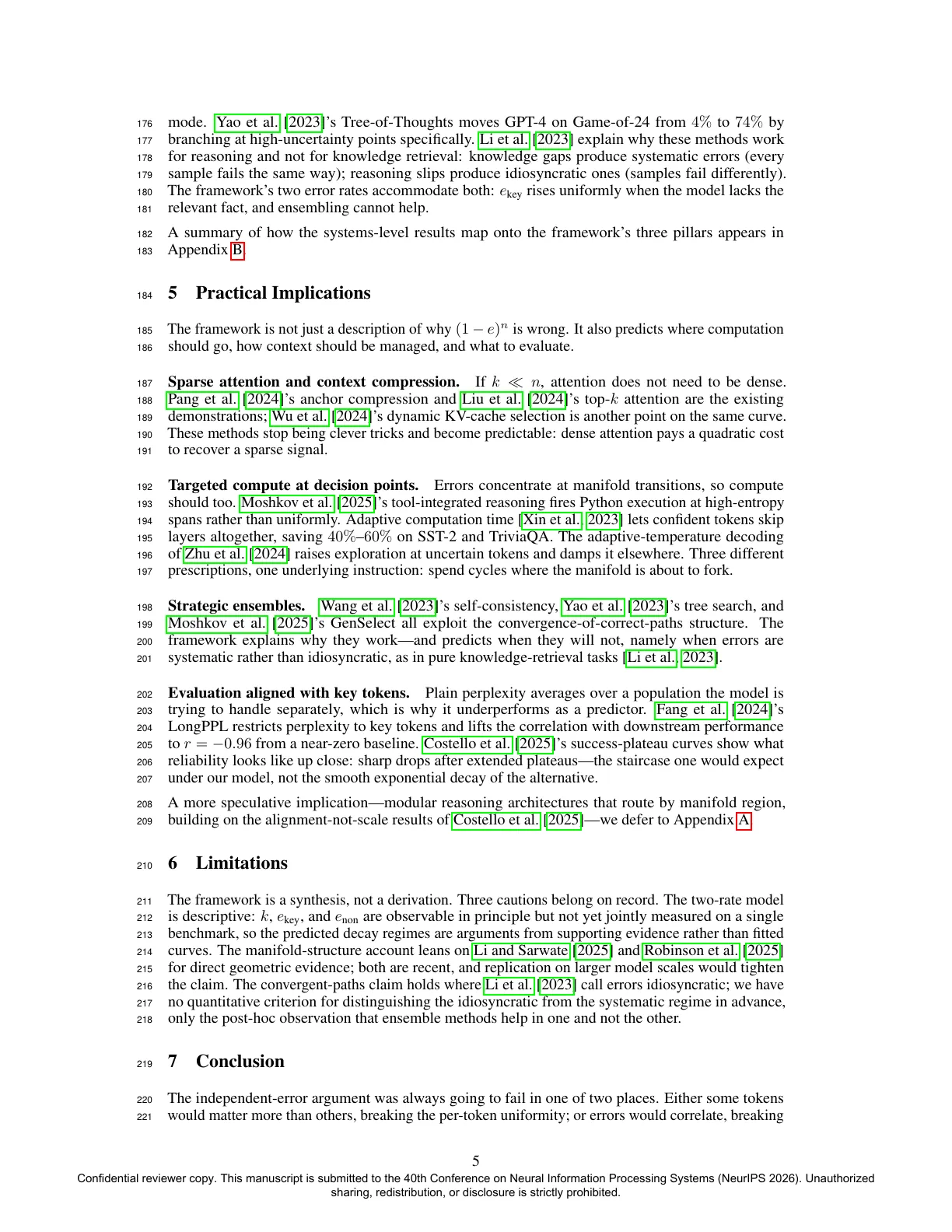 Page 5 of Beyond Exponential Decay: Rethinking Error Accumulation in Large Language Models