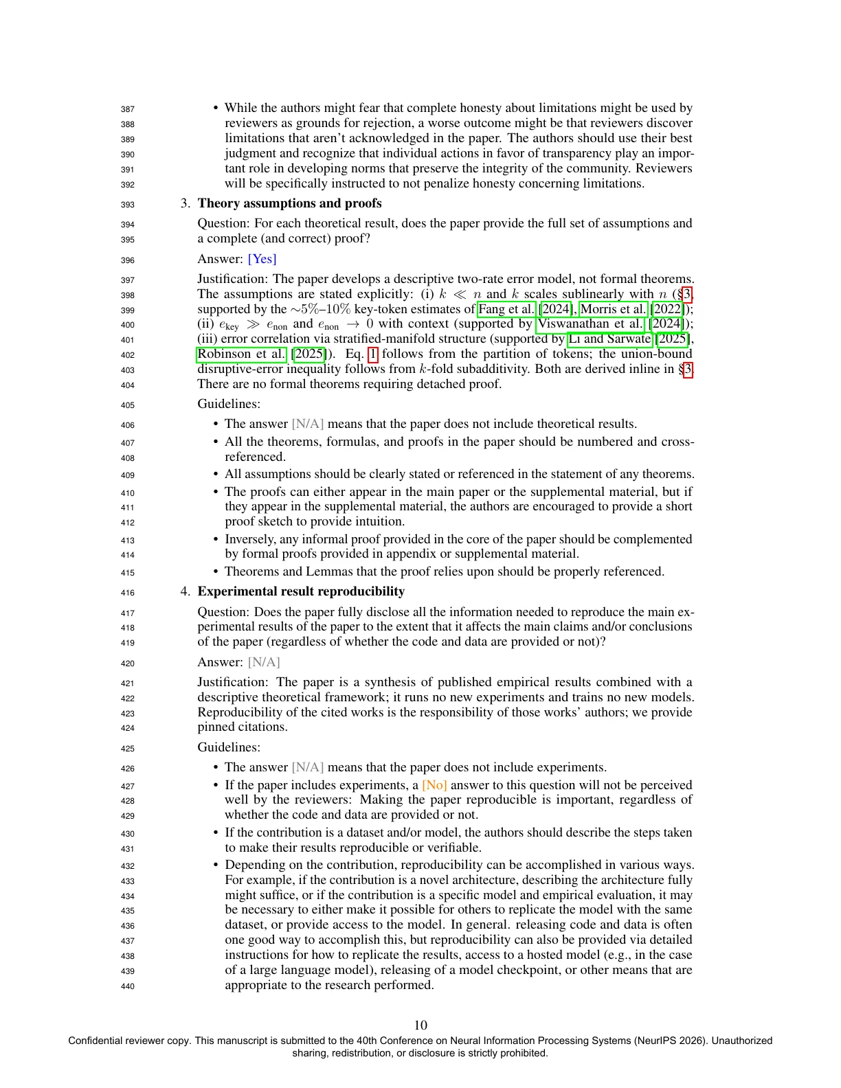 Page 10 of Beyond Exponential Decay: Rethinking Error Accumulation in Large Language Models