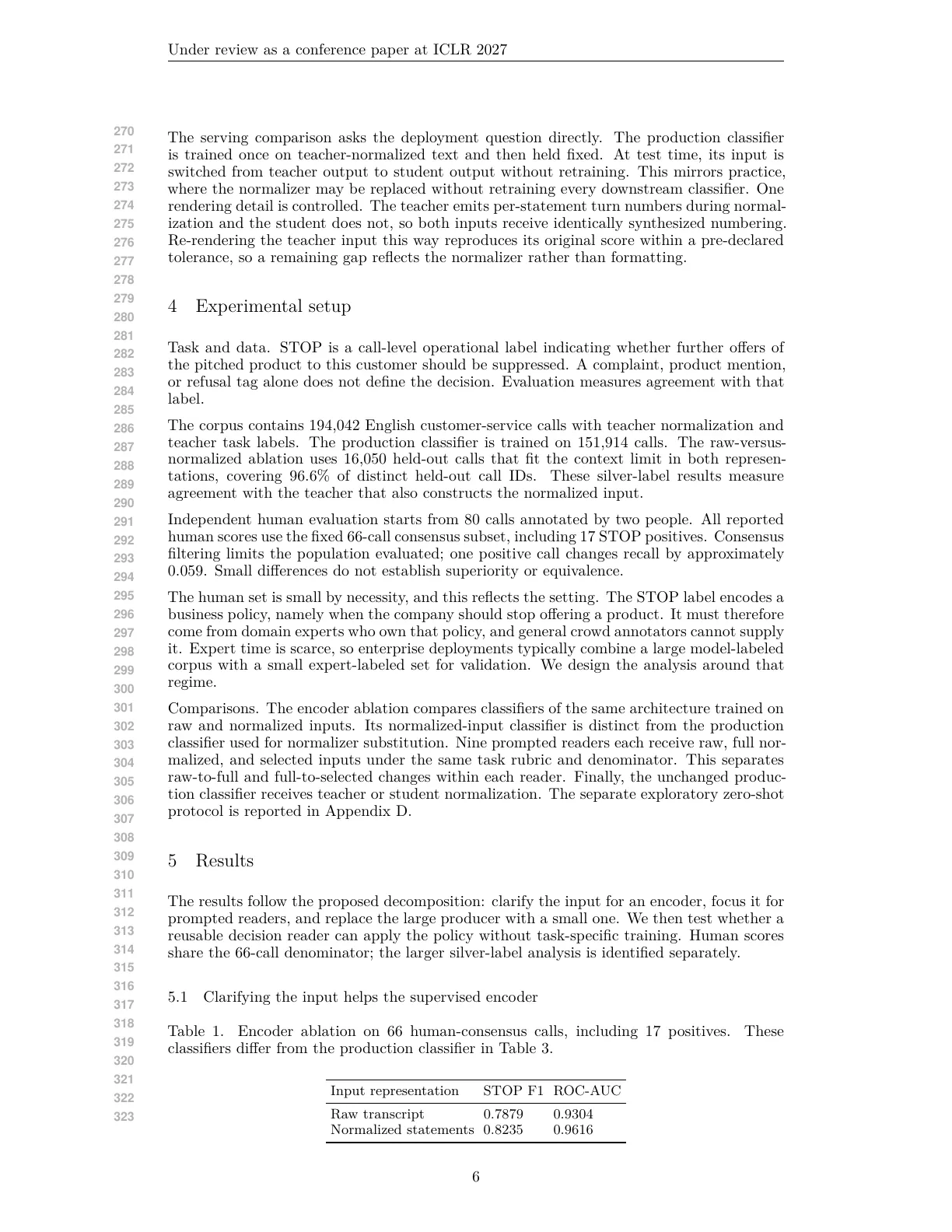 Page 6 of Clarify, Then Focus: Statement Normalization for Conversation Analytics at Scale