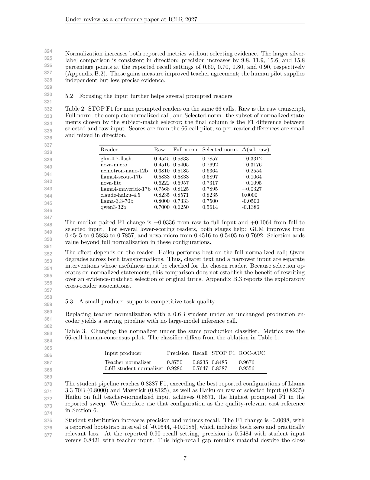 Page 7 of Clarify, Then Focus: Statement Normalization for Conversation Analytics at Scale