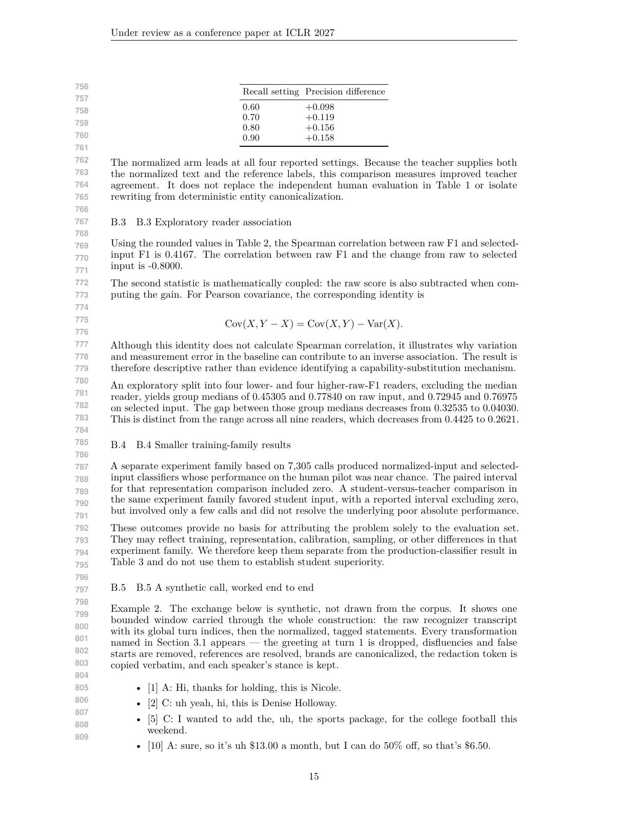 Page 15 of Clarify, Then Focus: Statement Normalization for Conversation Analytics at Scale