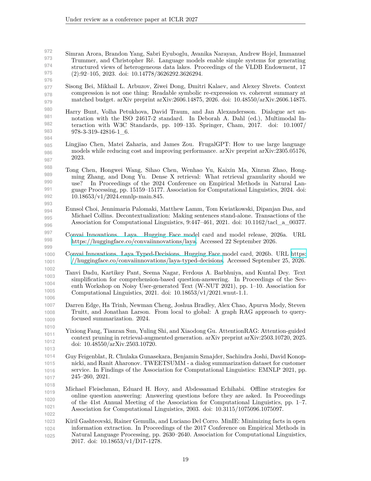 Page 19 of Clarify, Then Focus: Statement Normalization for Conversation Analytics at Scale