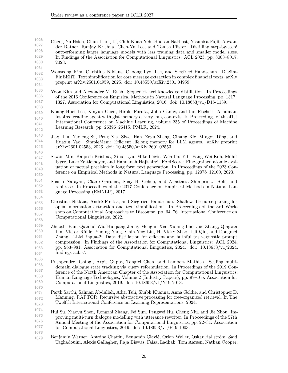 Page 20 of Clarify, Then Focus: Statement Normalization for Conversation Analytics at Scale