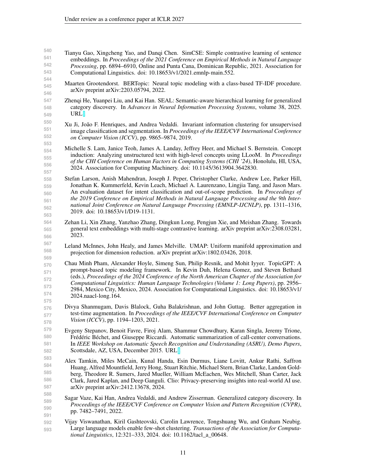 Page 11 of Clusters Are Proposals: Discovering Hidden Subcategories in Pre-Categorized Text