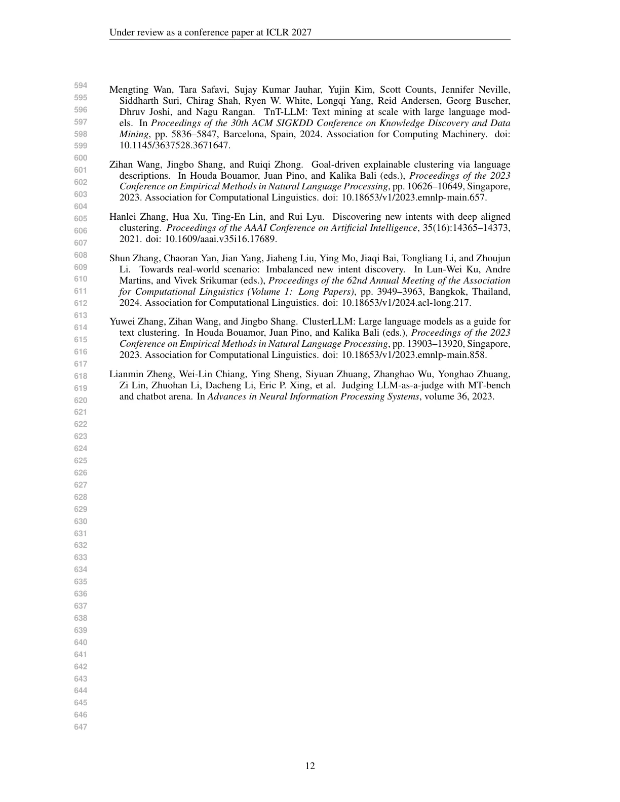 Page 12 of Clusters Are Proposals: Discovering Hidden Subcategories in Pre-Categorized Text