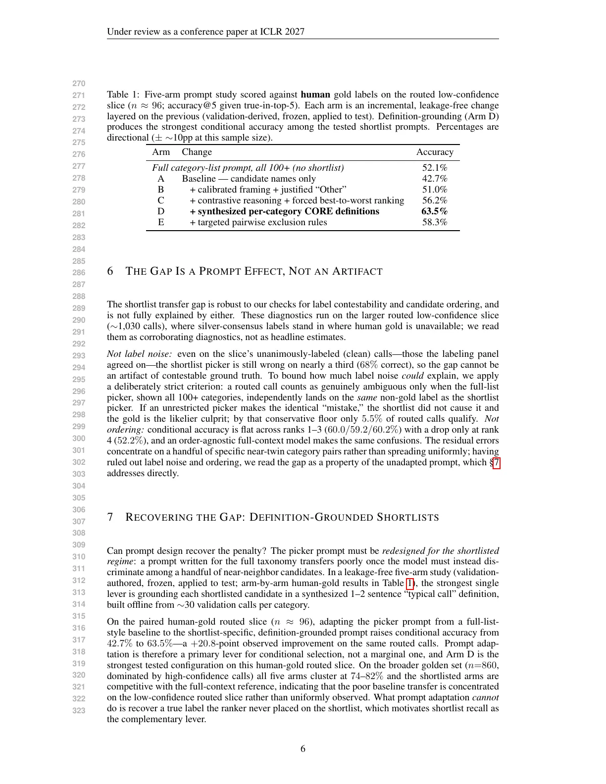 Page 6 of High-Load Budgeted Categorization of Customer Care Calls: An Encoder-LLM Cascade Solution