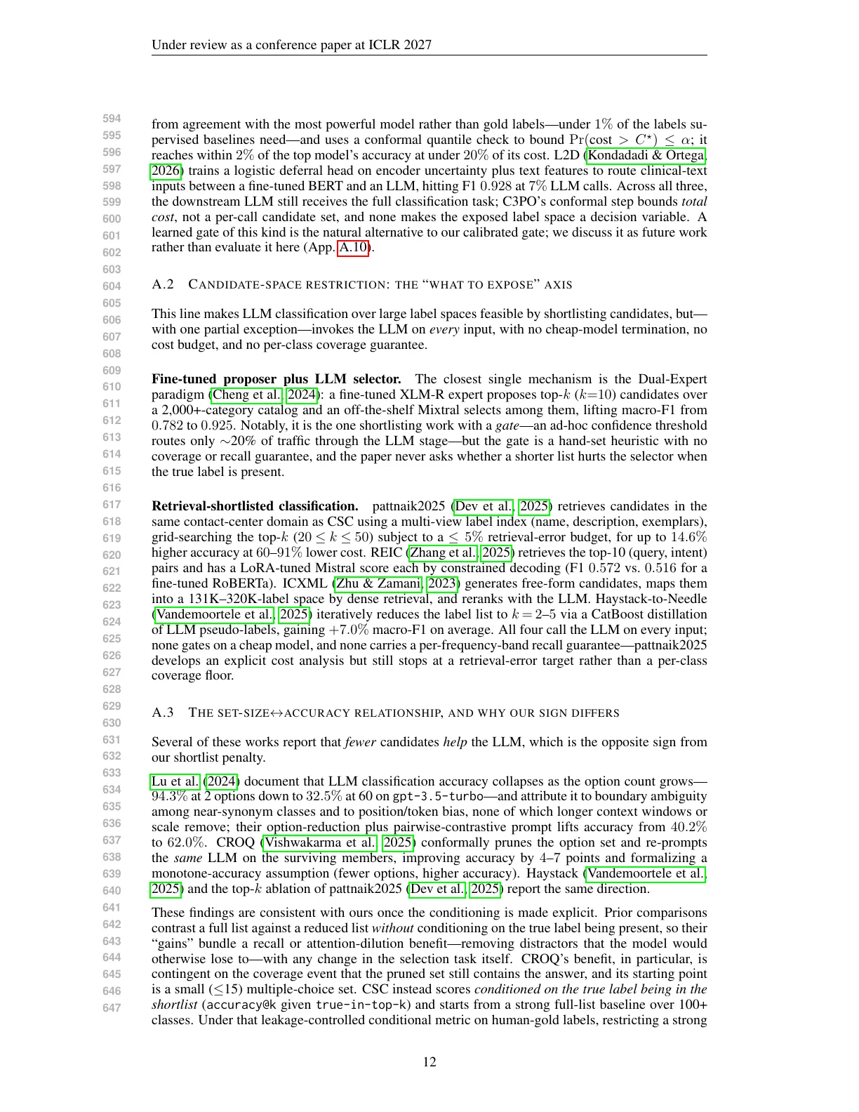 Page 12 of High-Load Budgeted Categorization of Customer Care Calls: An Encoder-LLM Cascade Solution