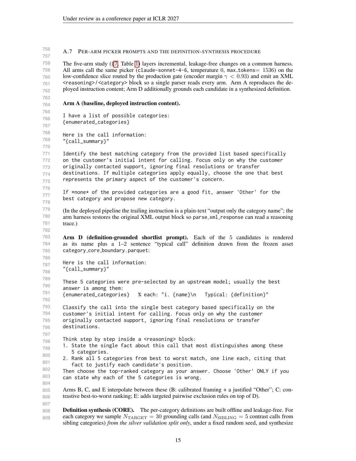 Page 15 of High-Load Budgeted Categorization of Customer Care Calls: An Encoder-LLM Cascade Solution
