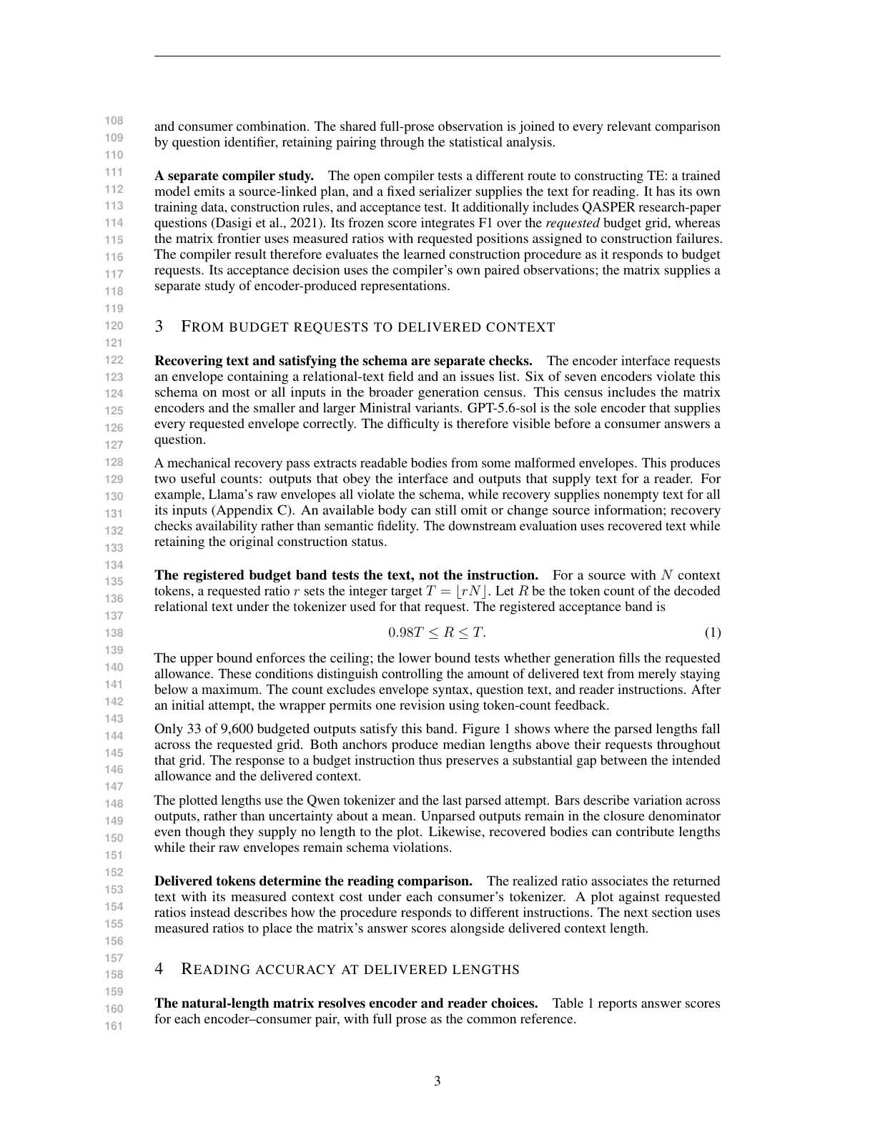 Page 3 of Evaluating Relational Context Compression at Realized Token Budgets