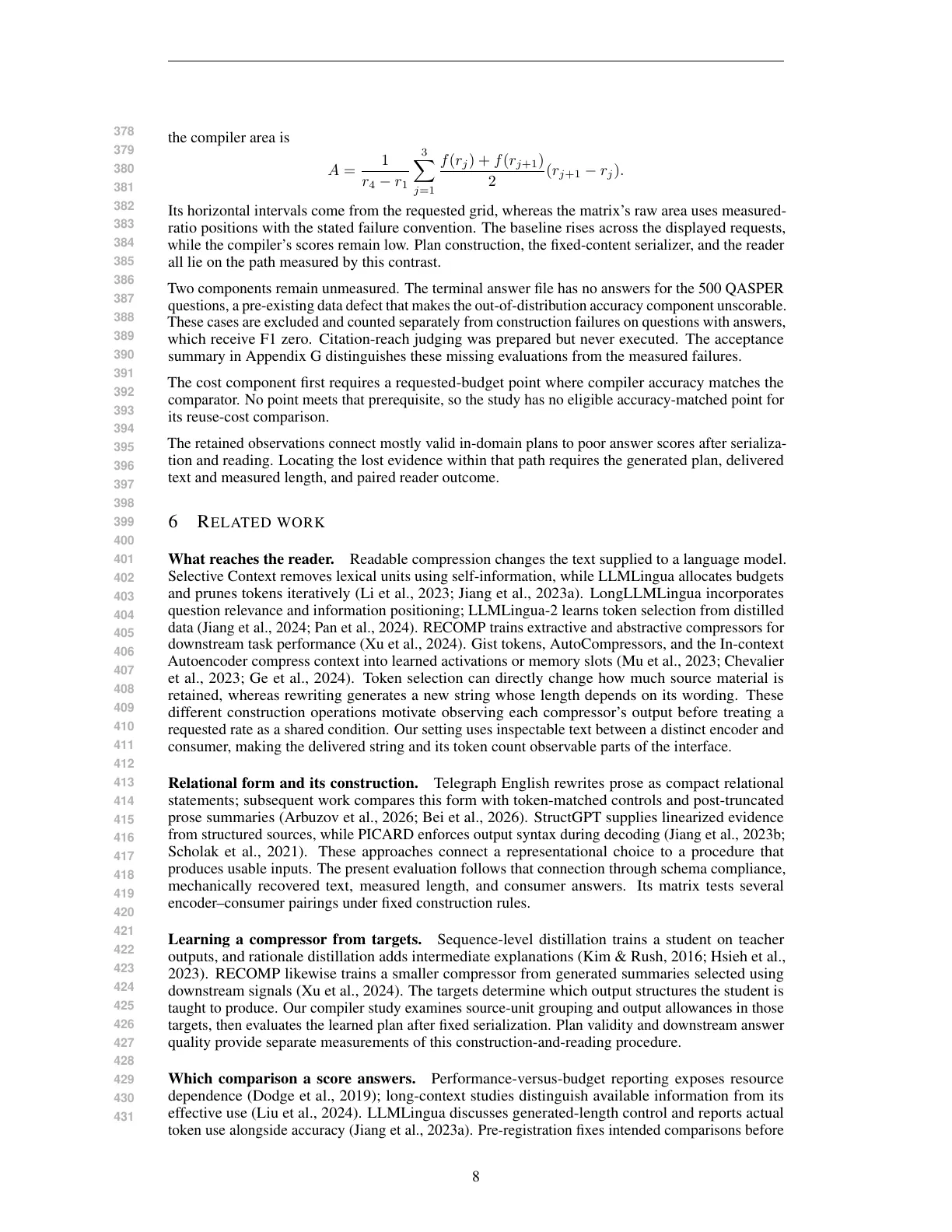 Page 8 of Evaluating Relational Context Compression at Realized Token Budgets