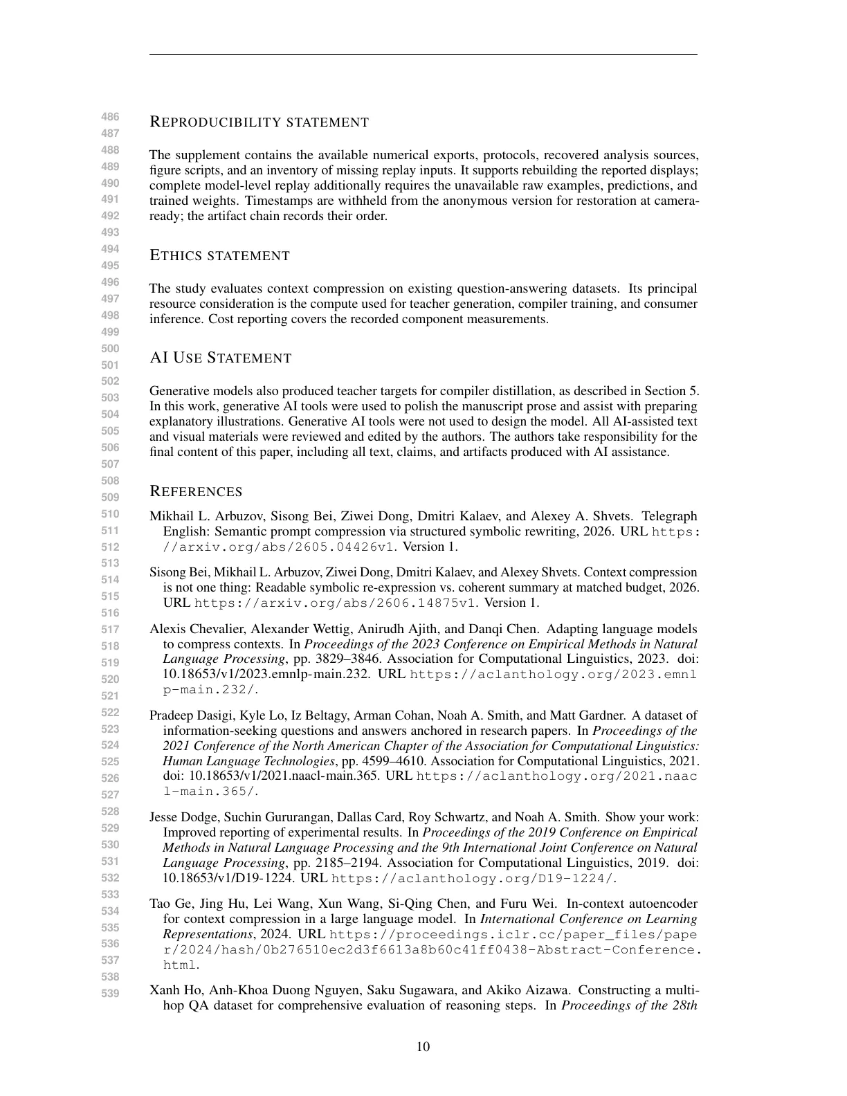 Page 10 of Evaluating Relational Context Compression at Realized Token Budgets