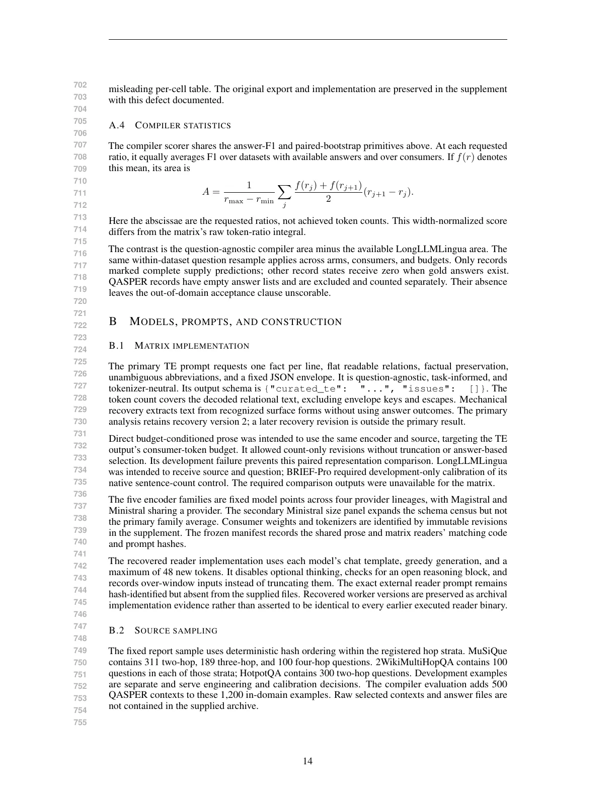 Page 14 of Evaluating Relational Context Compression at Realized Token Budgets