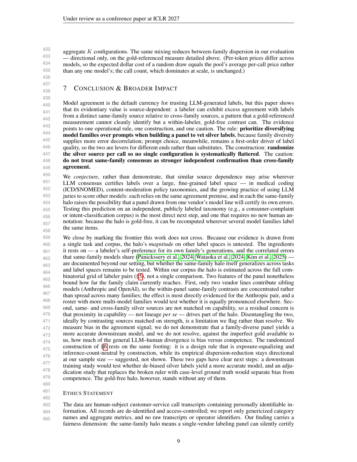 Page 9 of The Same-Family Halo: A Gold-Free Audit of Source-Dependent Agreement in LLM Silver Labeling