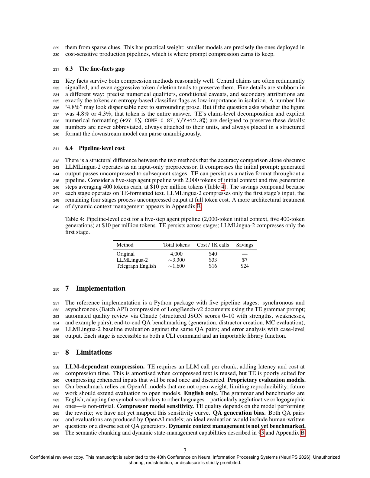 Page 7 of Telegraph English: Semantic Prompt Compression via Structured Symbolic Rewriting